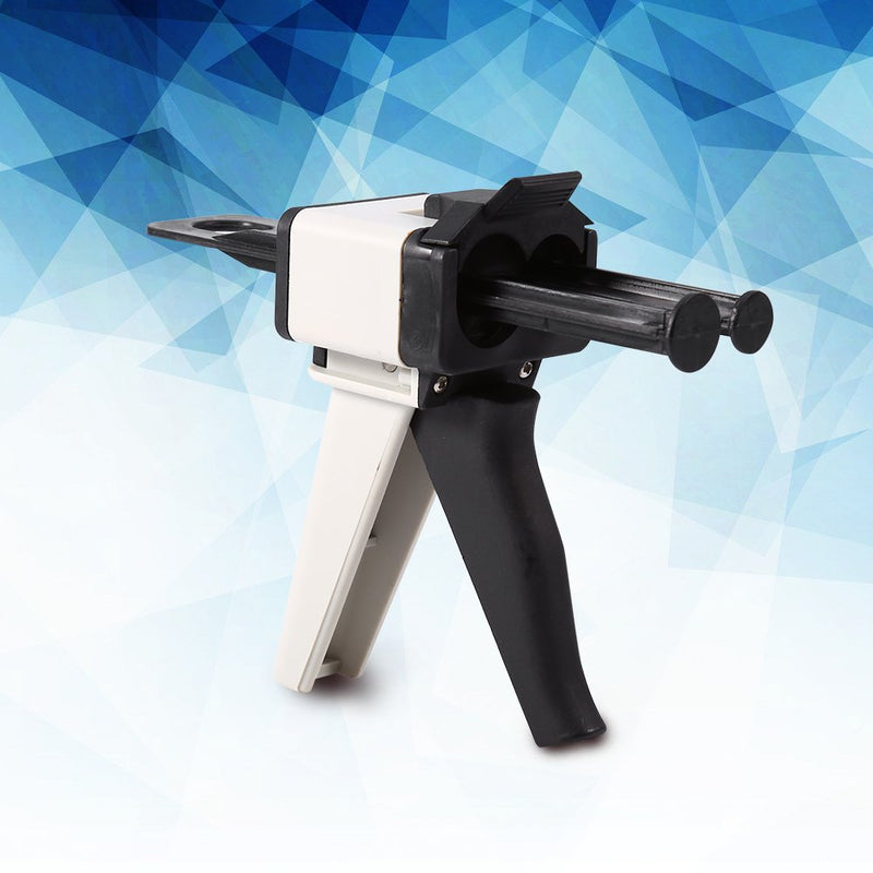 Impression Mixing Dispenser, Dental Supply Gun, Dental Caulking Gun 2:1, Impresion 1:1 Impression Mixing Dispensing Gun, Silicone Dispenser Gun for 50ml Silicone