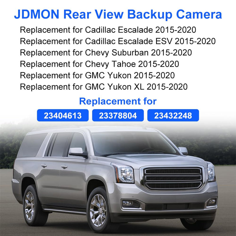 Backup Camera Replacement for 2015-2020 Cadillac Escalade Chevy GMC Tahoe | Suburban Yukon XL Reverse Rear Park Assist Camera Replacement for 23378804 23404613 23432248