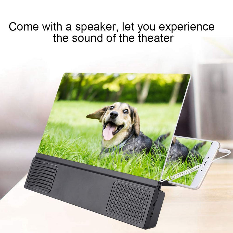 [AUSTRALIA] - ASHATA 12 inch Mobile Phone Screen Magnifier Video HD Amplifier with Speaker,HD Mobile Phone Movie Video Screen Magnifier for iPhone and for Android All Smartphone 