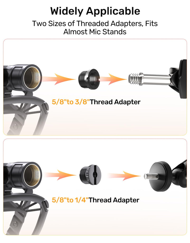Wave Microphone Shock Mount - Custom Built for Elgato Wave 1/3, Aluminum Frame & Reinforced Suspension for Max Vibration Isolation, Shock Mounts Holder Clip Ideal for Youtubers, Podcasters and Gamers Wave Shock Mount