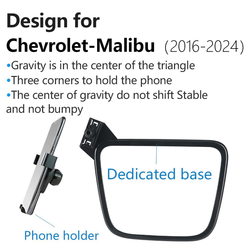 Car Phone Holder for Chevy Chevrolet Malibu 2016 2017 2018 2019 2020 2021 2022 2023 2024 2025 Auto Accessories Navigation Bracket Interior Decoration Screen Mobile Cell Phone Mount case for Chevrolet Malibu 2016-2025