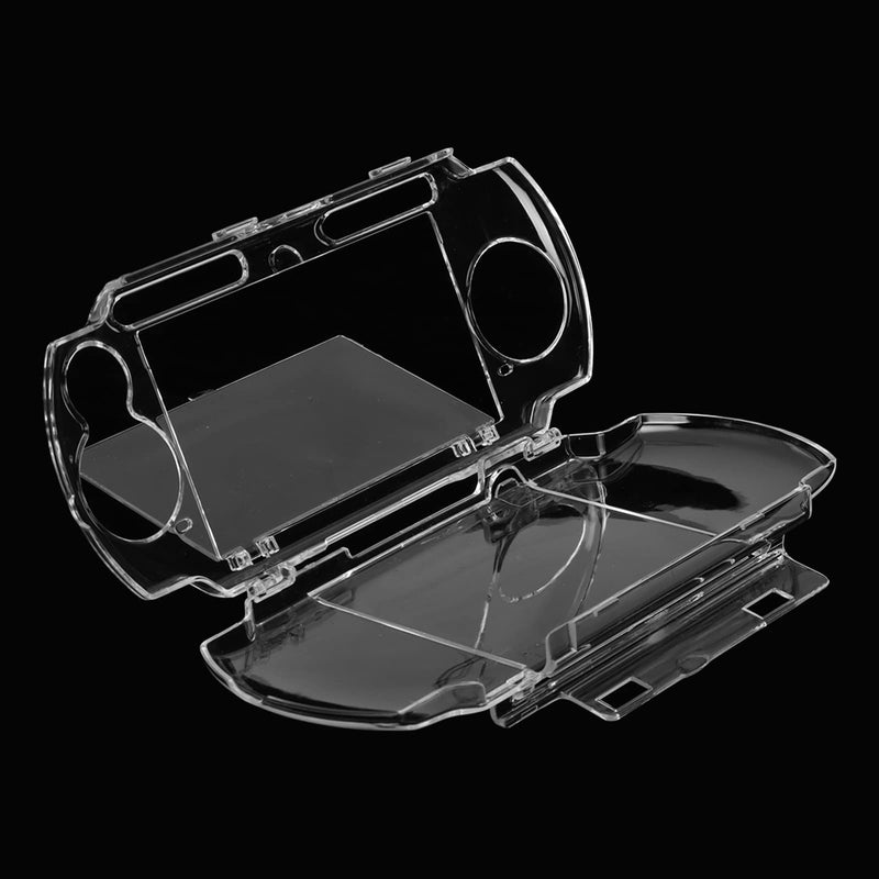 Protective Shell, for PSP 2000 3000 Game Console, Transparent Crystal Protective Cover Shell Skin, Full Housing Case with Movie Bracket, Shock/Scratch Resistant