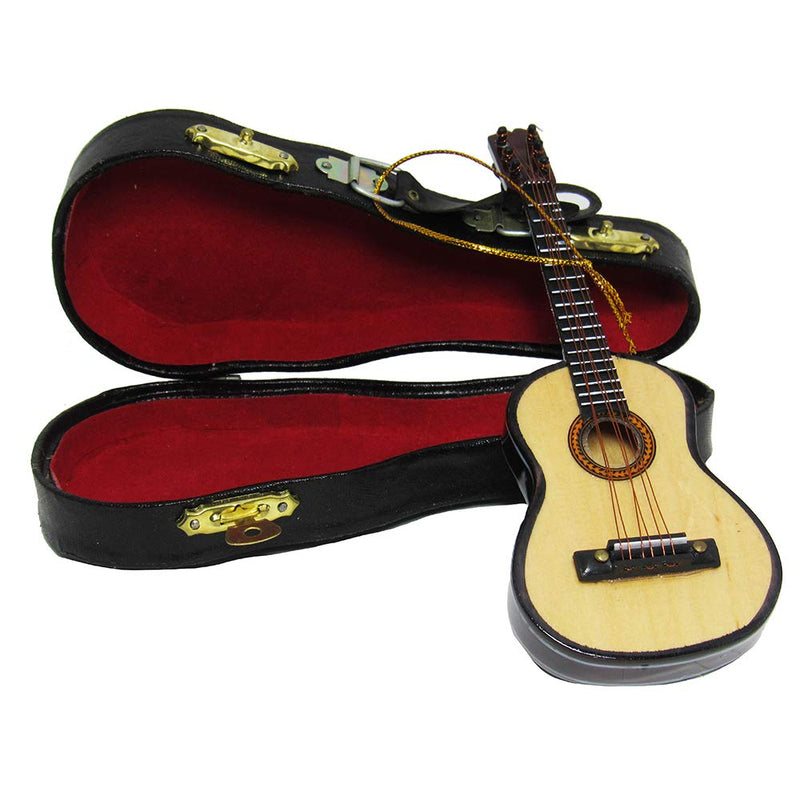 [AUSTRALIA] - Kurt Adler J4544 5.52" Wood Pearlized Guitar Ornament Multi Color 