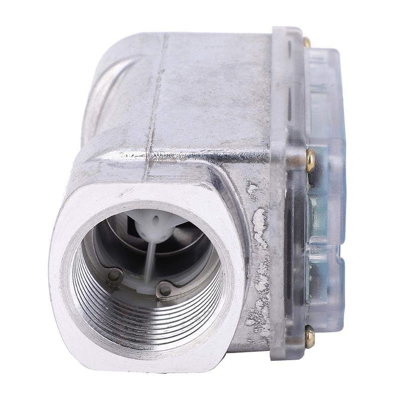 Jadeshay Flow Meter for Turbines, Mini Digital Flow Meter 1 Inch NPT Thread Flow Meter for Fuel 15-120L 1 Inch (Blue-LW-25) Blue