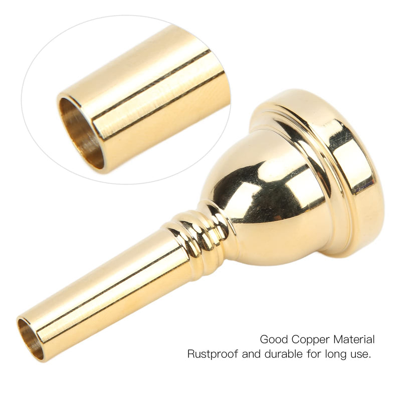 [AUSTRALIA] - Professional Alto Trombone Mouthpiece, Gold Plated Copper Mouthpiece for Clear Sound, Durable Design for Beginners and Musicians, Ideal Gift for Trombone Players 