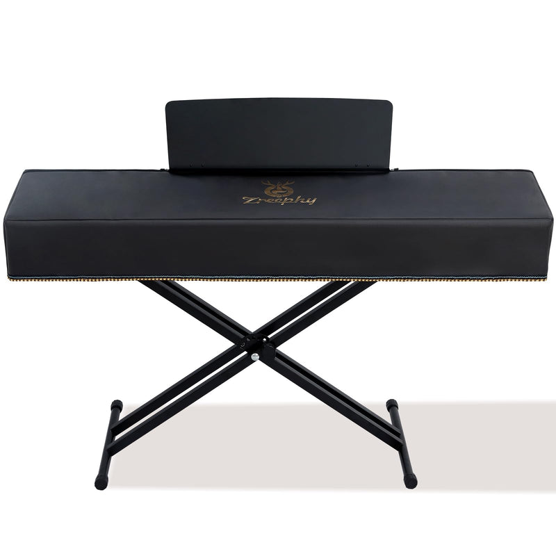 Piano Keyboard Dust Cover with Music Stand Opening of Zipper Design, Dust Proof Cover Compatible for Yamaha P225 P223 P145 P143 88 Keys Digital Piano Keyboards Electronic Keyboards L 52.36 * W 10.87" Black
