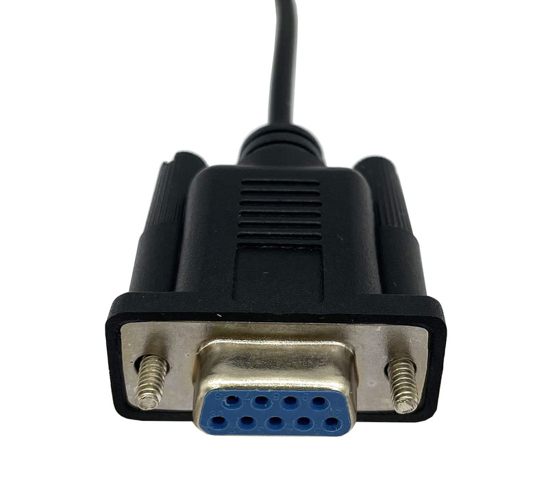 Dafensoy USB to RS232 Serial Adapter, Right Turn USB Mini 5 Pin Male to DB9 Pin Female Serial Converter Cable, for Various Serial Devices and USB Mini Port Black 1.8M/6Feet