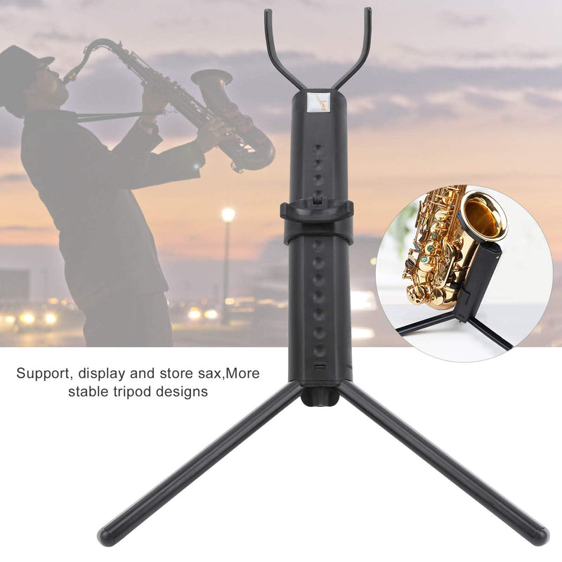 Alomejor Saxophone Stand Portable Saxophone Folding Rack Display Holder Metal Legs Rack Tripod Storage Accessories Tenor / Soprano Saxophone Stand