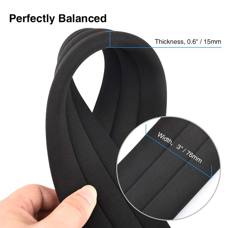 LEKATO Bass Guitar Straps for Electric Guitar & Bass 3" Wide Bass Strap Padded Guitar Straps Adjustable Length from 45" to 55" Bass Guitar Strap with Pick Holder 2 Safety Strap Locks & 6 Picks Regular(45"-55") Black