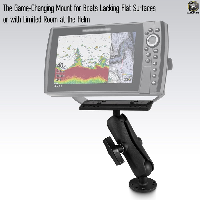 Aluminum Fish Finder Gimbal Mount with 1.5" / C Size Ball for Garmin, Lowrance, Humminbird & More - 360° Rotation & ±90° Tilt Adjustable Marine Electronics Depth Finder Mount