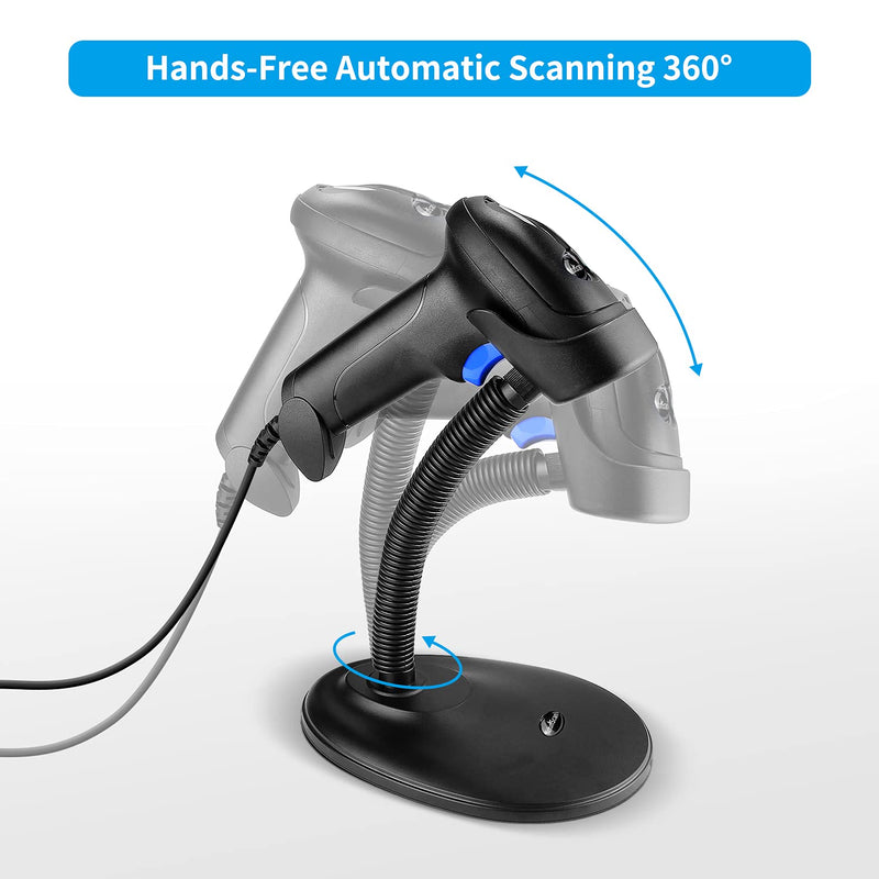 NetumScan Handheld USB 1D Barcode Scanner with Stand, Wired CCD Bar Code Reader for POS System Sensing, Store, Supermarket, Warehouse（Flow Dealz is Faker） L3S-USB