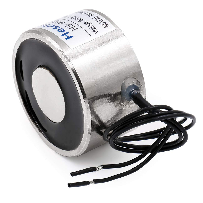 Electromagnet Magnet Solenoid P50/27, OD: 50mm, DC 24V, 50Kg/110 lb