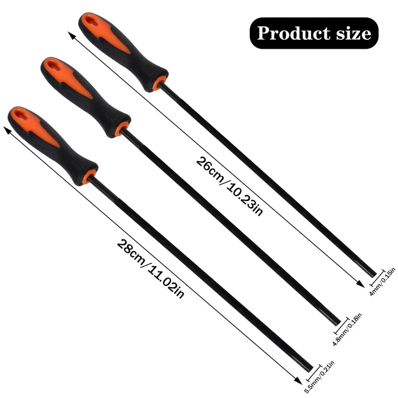 Chainsaw File,Chainsaw Sharpener Chain,Sharpening Round Files,Chainsaw Chain Sharpening File,Round Chainsaw File,Mower Chain Saw Sharpening File 4.0 mm,4.8 mm,5.5 mm for Sharpen Low Profile Saw Chains