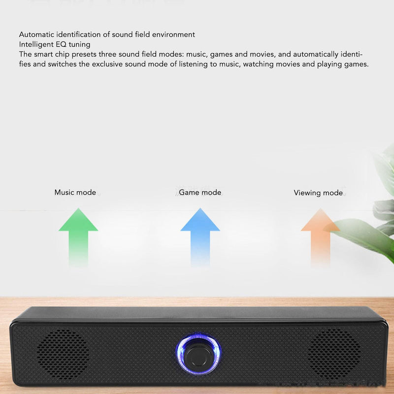 USB Computer Speakers PC Laptop Speaker with HiFi Clear Sound Digital Volume Knob 3.5mm AUX Input for Desktop Laptop Tablet Mobile Devices