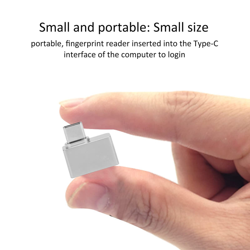 [AUSTRALIA] - Diyeeni USB C Fingerprint Key Reader, Biometric Fingerprint Scanner for 8 7, 360 Degrees Touch Portable Security Key for Laptop, Support 10 Fingerprints 