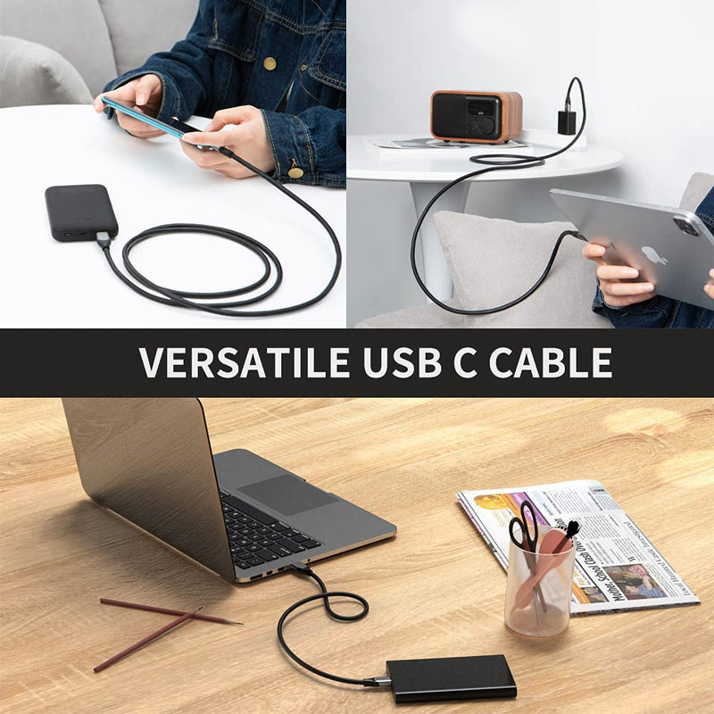 CableCreation USB C to USB A Cable 5FT, USB C to USB 3.1 USB 3.2 Gen2 10Gbps USB A to C Data Cable, Fast Charging Cable Type C 60W 20V/3A for USB C External SSD MacBook Pro iPad S21, etc,1.5m Gray 5FT/1.5m