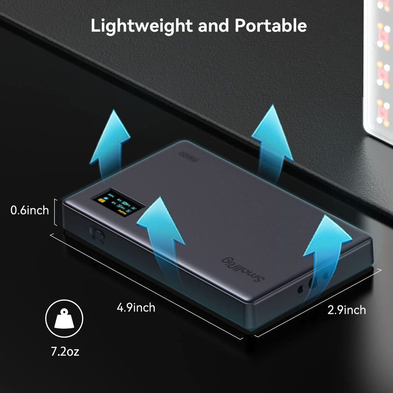 [AUSTRALIA] - SmallRig RM120 RGB Video Light, 5000mAh 180 Minutes Portable Camera Light 7W Output Power, LED Video Light Panel, 2500-8500K CRI TLCI 98+ for TikTok, Content Creator, Photographer 