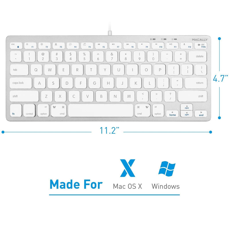 Macally Mini Keyboard and an Ergonomic Laptop Stand, Excellent MacBook Accessories