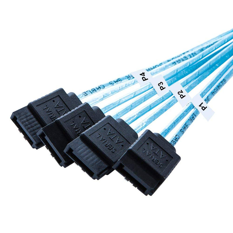 CableCreation Internal HD Mini SAS (SFF-8643 Host) - 4X SATA (Target) Cable,SFF-8643 to 4X SATA Cable, SFF-8643 for Controller, 4 Sata Connect to Hard Drive, 1M / 3.3FT 3.3FT/1.0M Black 1