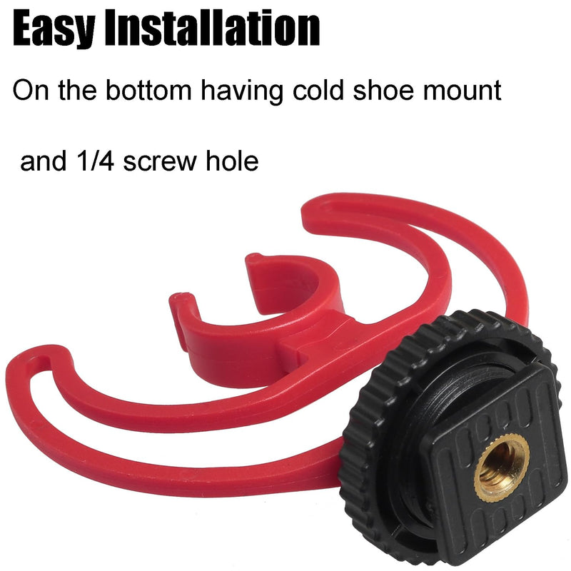 [AUSTRALIA] - 2PCS Interview Dedicated DSLR Camera Microphone Shock Mount Bracket Hot Shoe Mount Accessory Suitable for Video Blogging Live Streaming Video Conferencing Interviews 