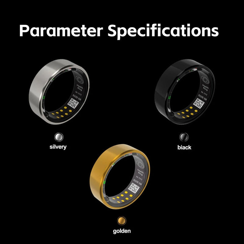 Smart Ring Health Tracker for Men & Women, Waterproof Fitness Sleep Heart Rate Blood Oxygen Tracker Ring, Bluetooth Fitness Tracker Ring Pedometer with APP for Daily Use 10