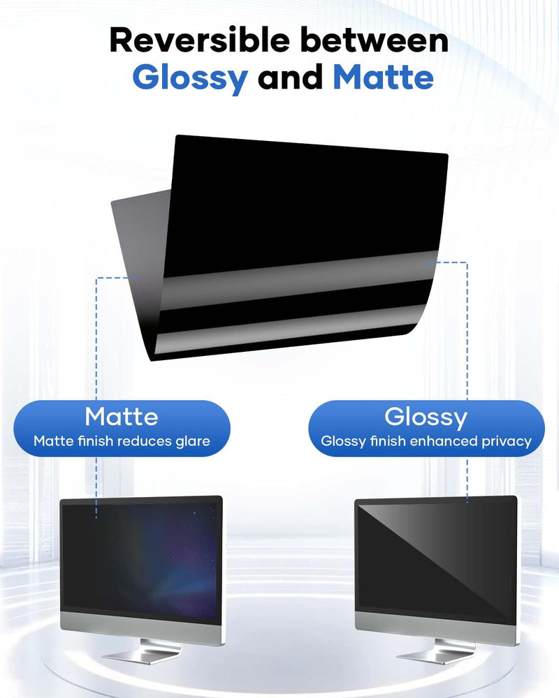 [2 Pack 22 Inch Computer Privacy Screen for 16:10 Aspect Ratio | Eye Protecting Anti-glare Blue Light Display Screen Privacy Protection, Removable Anti-scratch Coating 2 Pack 22 Inch 【16:10 Aspect】
