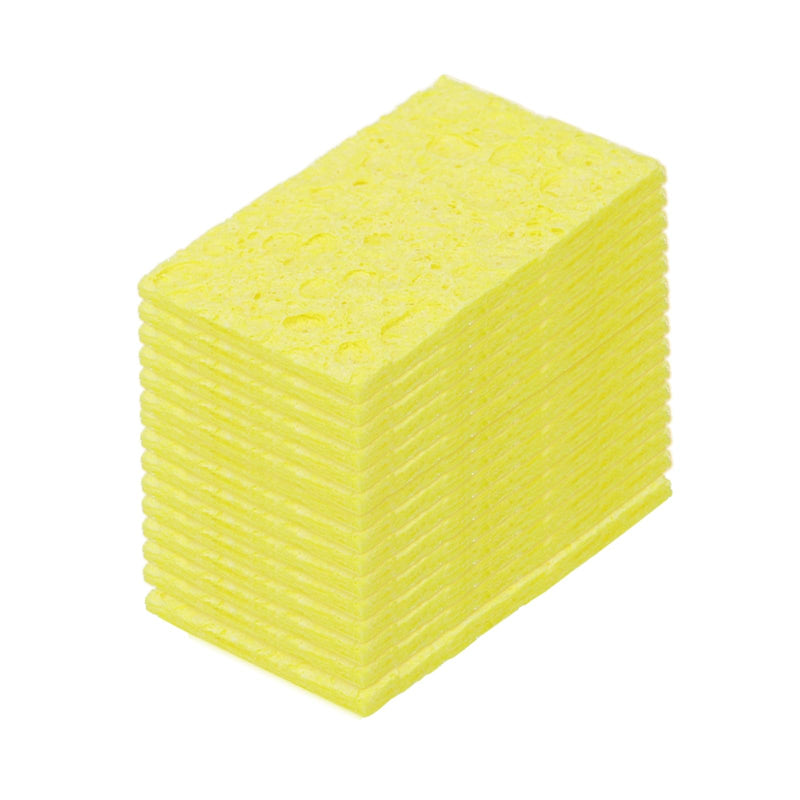 QUARKZMAN Pack of 15 Soldering Sponge 5 x 3.5 cm Rectangle Yellow Extra Thick Cleaning Pads Soldering Iron Replacement for Cleaning the Soldering Iron