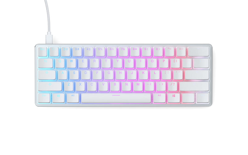 Glorious Aura V2 (White) - PBT Pudding Keycaps for Mechanical Keyboards - ANSI (US), ISO Compatible - Supports Full Size, TKL, 75%, 60% Layouts Aura V2 (White)