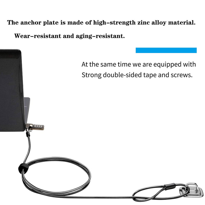 3 Pack Anti Theft Self Adhesive Security Plate for Cables to Lock Down Laptops, Mac Book, Tablets, iPad, or Other Computer Anchor-3Pack