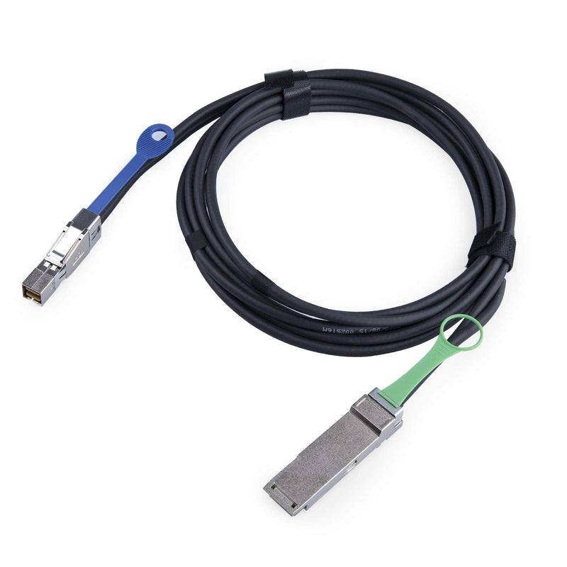 SFF-8644 to QSFP (SFF-8436) DDR Hybrid Min SAS Cable, External Copper SAS Cable for NetApp DS4243 DS4246 DS2246, 100-Ohm, 1.5-Meter(4.9-ft) 1.5m★SALE★ QSFP to SFF-8644