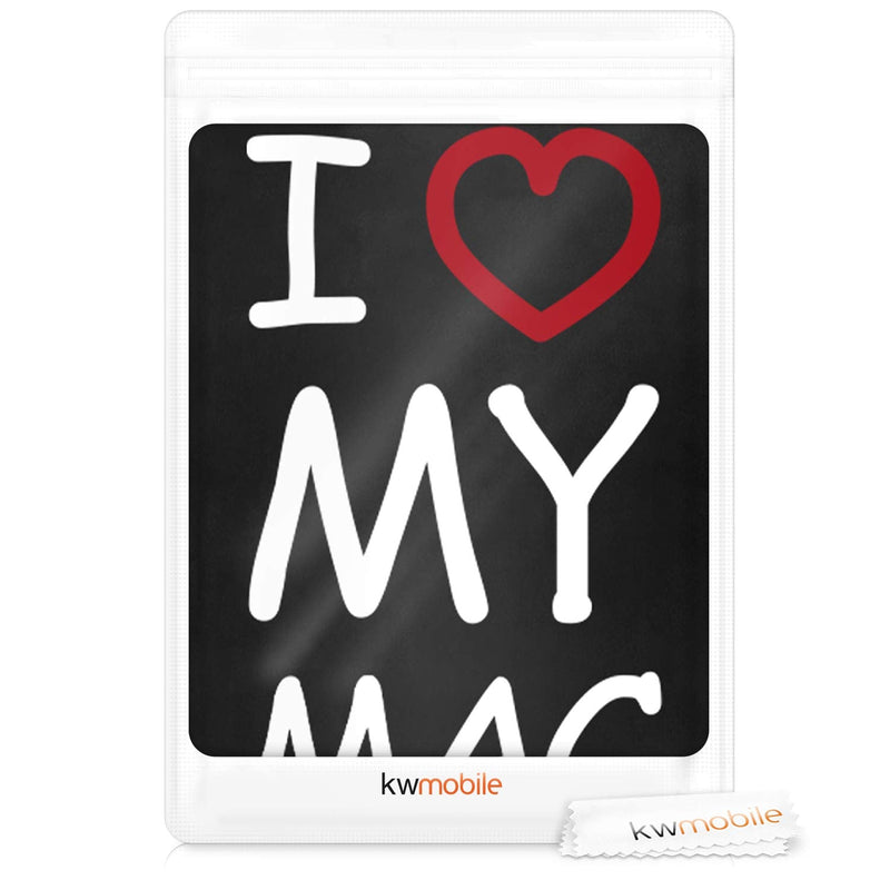 kwmobile Cover Compatible with Apple iMac 27" / iMac Pro 27" - 4-in-1 Case - I Love My Mac White/Red/Black I Love My Mac 02-09-01