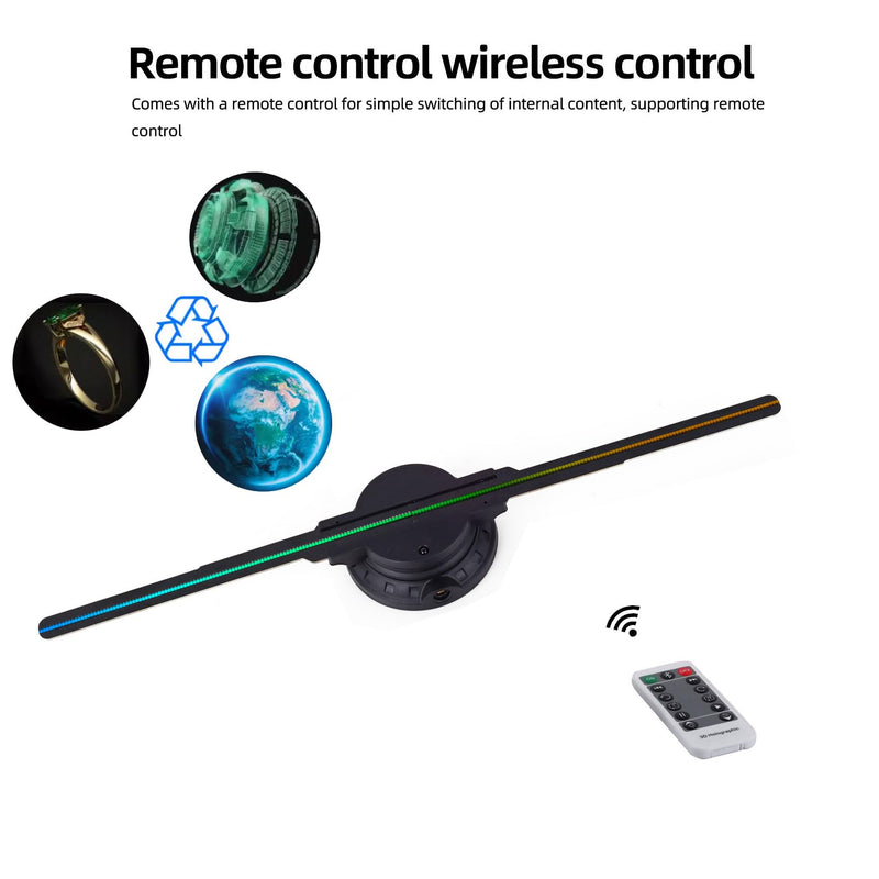 [AUSTRALIA] - 3Dhologramfan 19.7 “, LED Holographic Display Fan for Commercial Advertising, App/PC/WiFi/Bluetooth, 3Dhologram Projector Fan for Store, Holiday, Retail & Trade Show Display with 1500 Video Library 