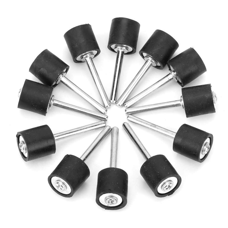 12pcs Drum Rubber Stand Sleeve Iron Polishing Grinding Drum Holder Rubber Mandrel 1/8" Shank Grinding Sleeve for Electric Rotary Tool Attachments