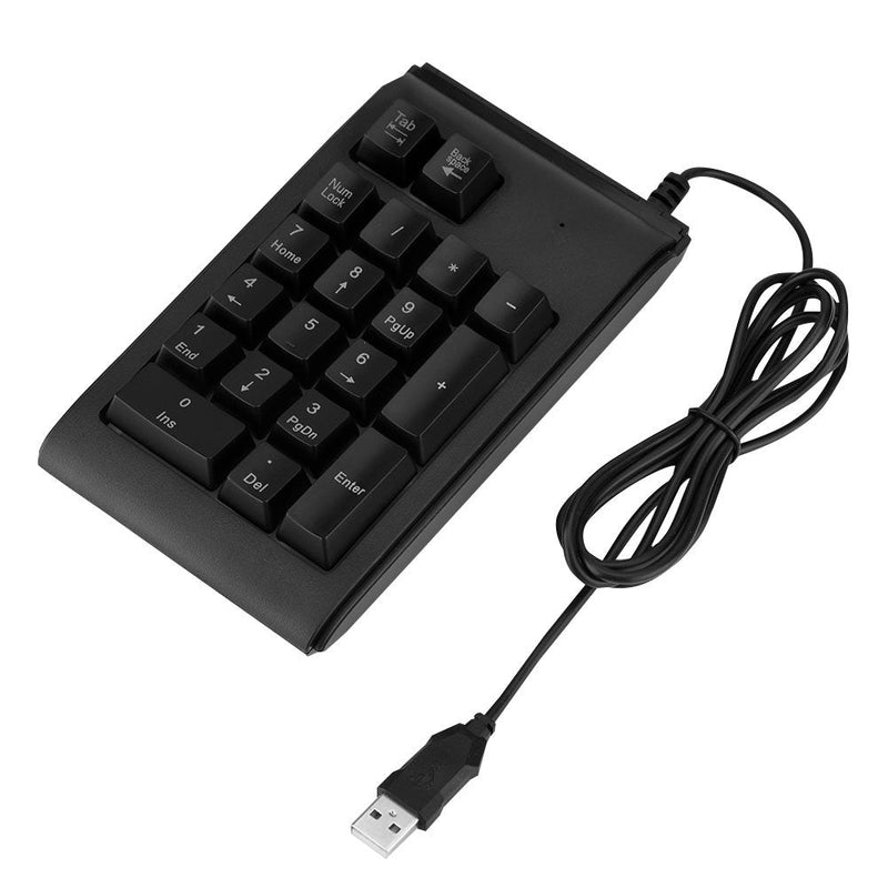 Numeric Keypad with 3-Color LED Backlight, USB Wired Mini 19 Key Number Pad Backlit Keypad Numpad, Mechanical Feeling for Laptop Desktop Computer PC