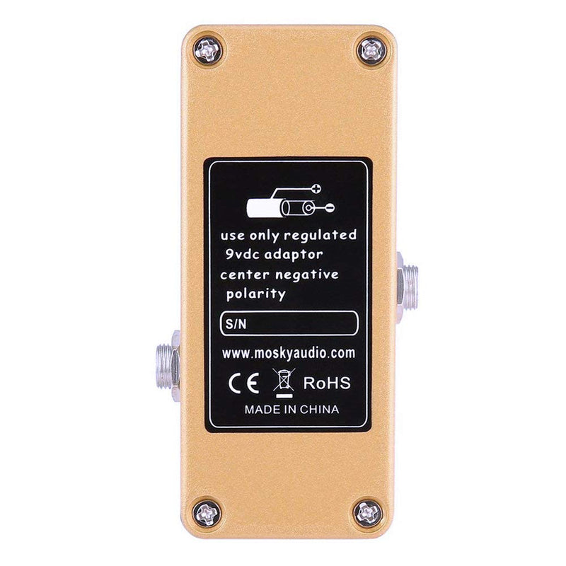 Overdrive Function Guitar Effect Pedal with True Bypass for Electric Guitar (Golden Horse) Golden Horse