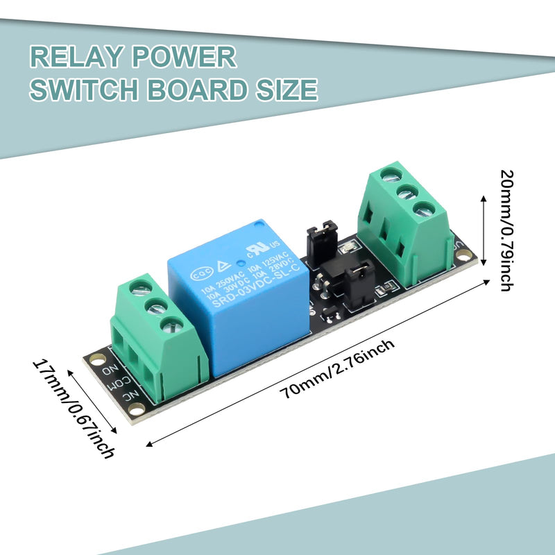 3V Relay Power Switch Board AYWHP 6 Pieces 1 Channel Relay Power Switch Module Optocoupler Optoisolation High Level Trigger for IOT ESP8266 Microcontroller Development Board