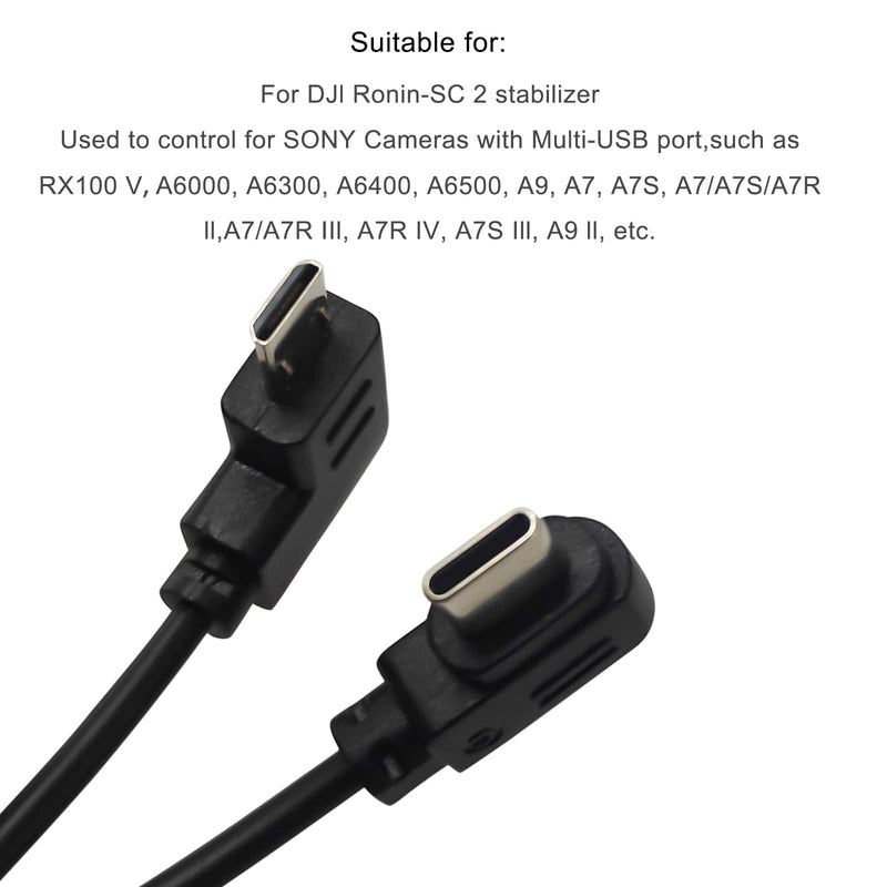 [AUSTRALIA] - RSS Control Cable, USB-C to Multi-USB Multi-Camera Control Cable for DJI Ronin-SC to for Sony A9, A7, A7S, A7/A7S/A7R II, A7/A7R III 30cm (Upwards) 