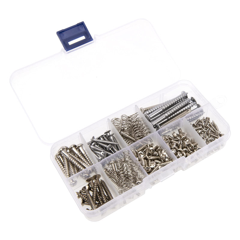 [AUSTRALIA] - 9Types Yootones 226 Pieces Guitar Screw Kit with Springs Compatible with Electric Guitar Bridge, Pickup, Pickguard, Tuner, Switch, Neck Plate, Guitar Strap Buttons & A Tweezers Guitar Accessories 