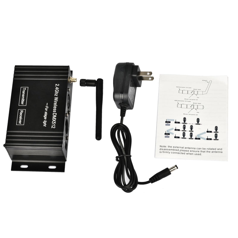 Tiandirenhe DMX 512 Controller, 2.4G Wireless Transmitter Receiver, LCD Display Power Adjustable Repeater Lighting Dimmer Controller for DJ Light Party Disco KTV Bars