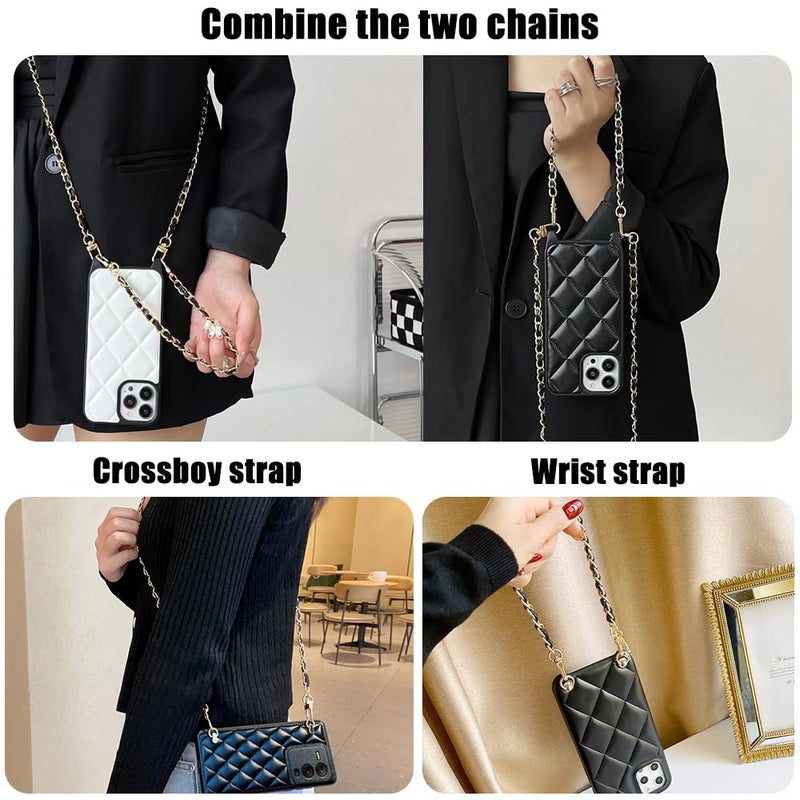 2Pcs Phone Crossbody Lanyard and Wrist Phone Strap,Universal Cell Phone Lanyard Strap Phone Chain with 2×Tether Tab B