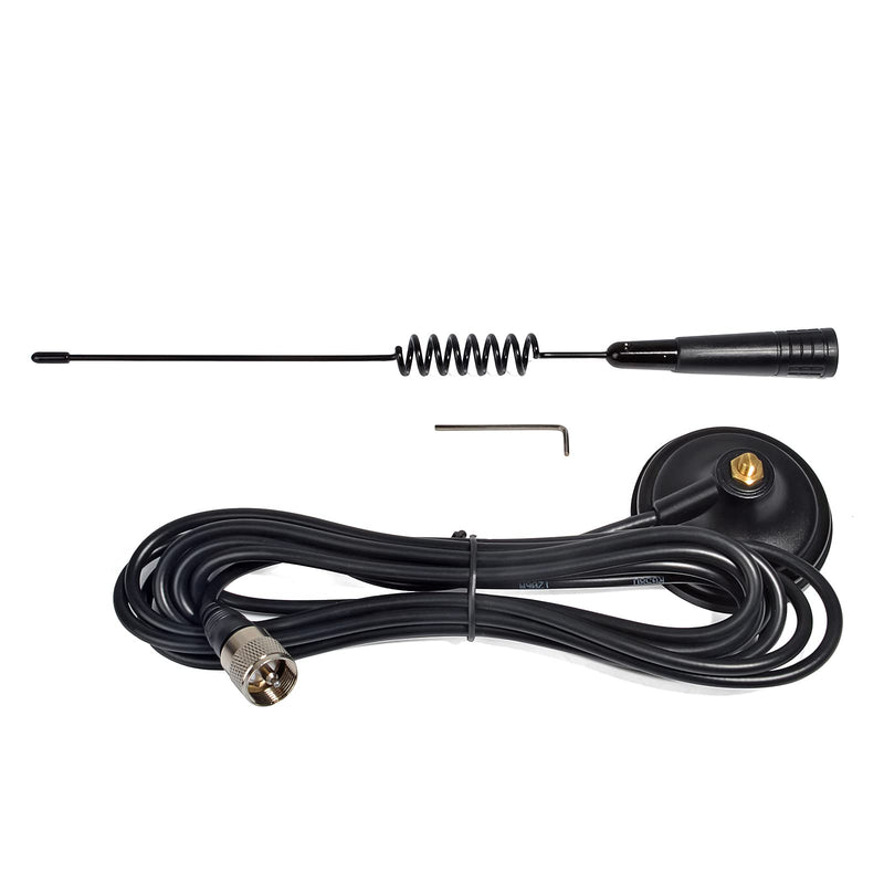GMRS Magnetic Mount Antenna, 462-467Mhz UHF Mobile Antenna with Magnet Base and 4meter RG58 Cable for Baofeng Midland Motorola Icom Retevis Transceiver