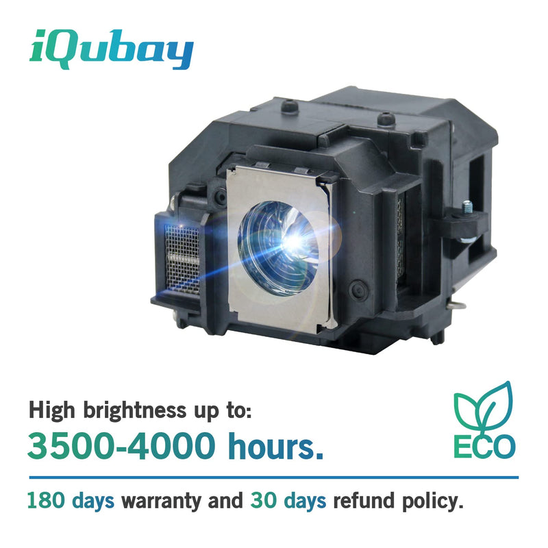 iQubay V13H010L54 Replacement Projector Lamp Bulb for Epson ELPLP54 / ELPLP58 Powerlite Home Cinema 705HD S7 S9 X9 S8 X7 EX31 EX51 EX71 EX5200 EX7200 EX3200 S10 H310A H311A H331A H368A H369A H376A