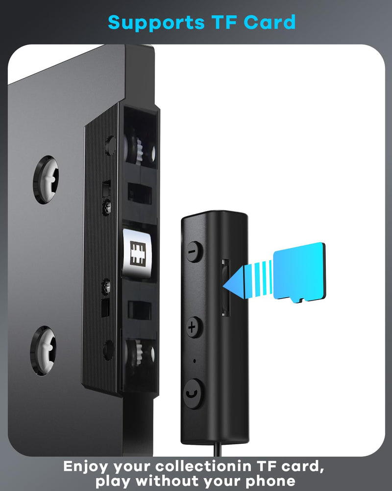 [AUSTRALIA] - Car Bluetooth 5.1 Cassette Adapter Support TF Card, Wireless Cassette Aux Adapter, Car Audio Bluetooth Receiver, Tape Player Adapter for Vehicle 