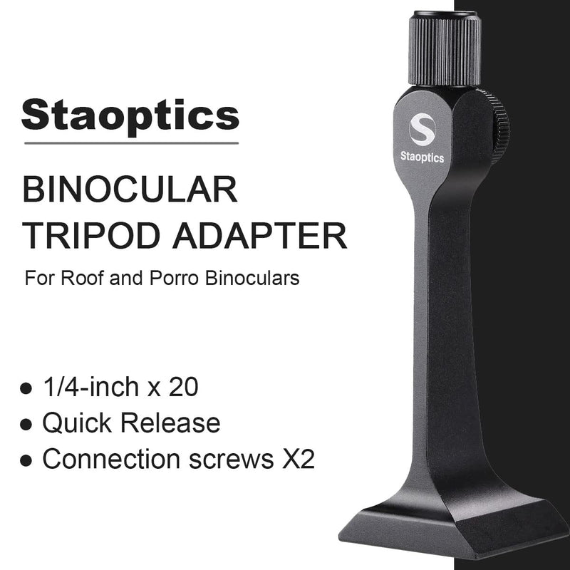 Binocular Tripod Adapter Quick Release with 38mm Mounting Base 1/4-20 Inch Thread Removable Accessories for 8x42 10x50 12x60 15x56 15x60 15x70 20x60 25x70 Roof and Porro Binoculars.