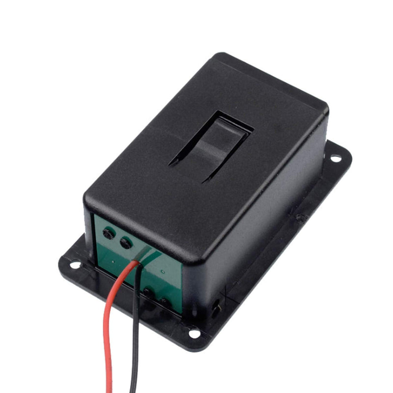 Geesatis 1 pcs 9V Battery Box Case Holder Guitar Plastic 2-Pin Black Pickup Battery for Guitar Bass Pickup Replacement Tool, No Terminal