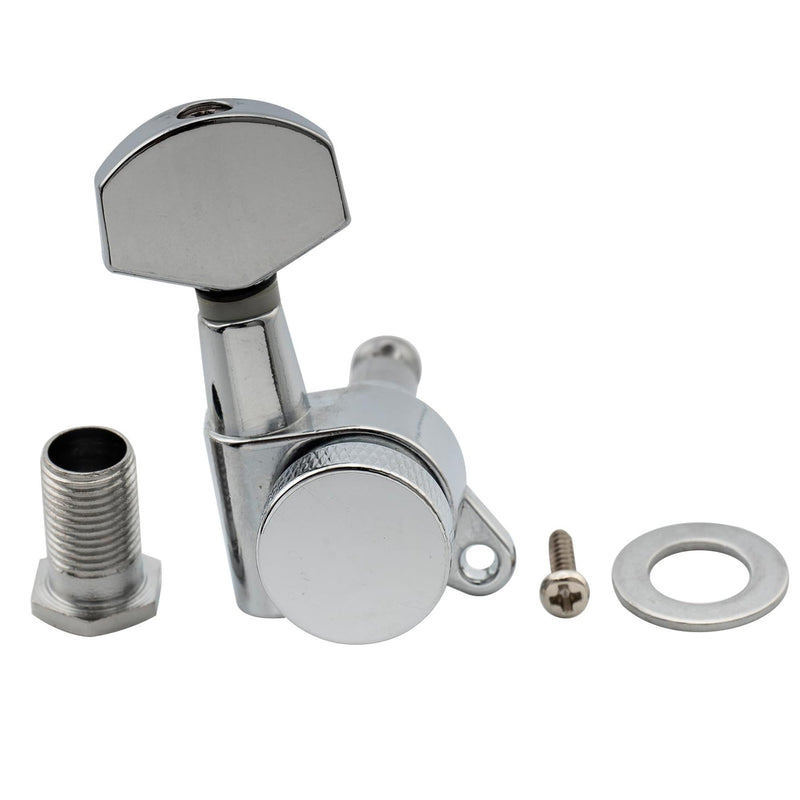 [AUSTRALIA] - Musiclily Pro 6 inline Locking String Tuning Pegs Machines Heads Set for Fender Stratocaster Telecaster Electric Guitar, Chrome 
