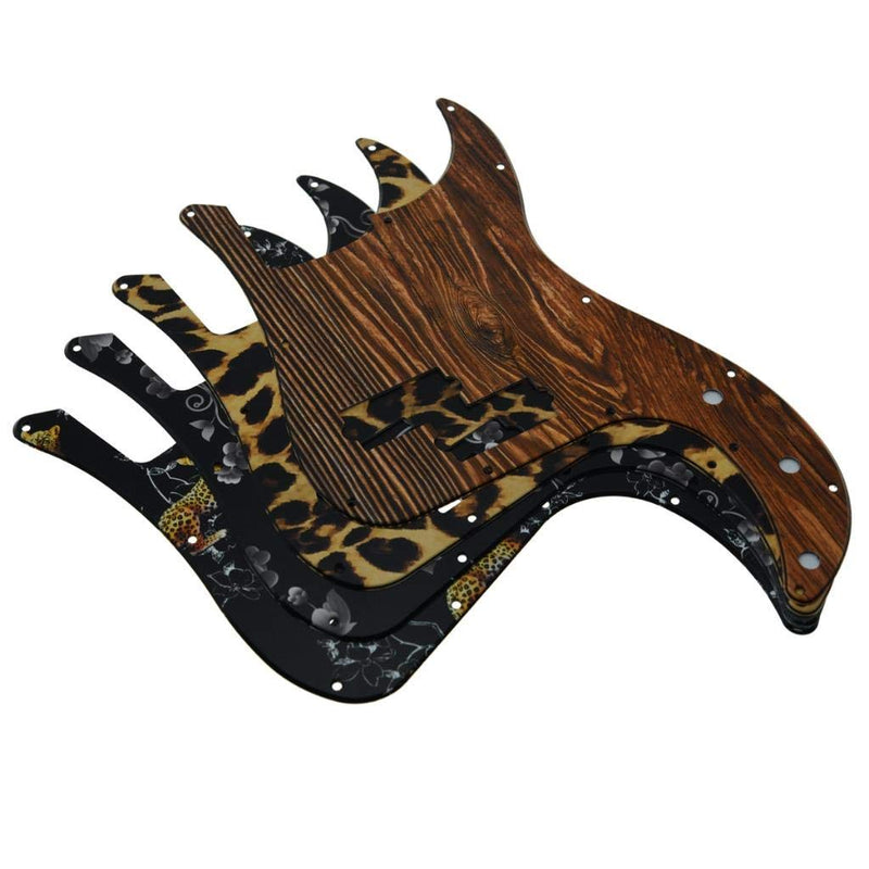 KAISH 13 Hole 3D Printed Plastic P Bass Pickguard Bass Scratch Plate PB Pick Guard for USA/Mexico Precision P Bass Flower Pattern