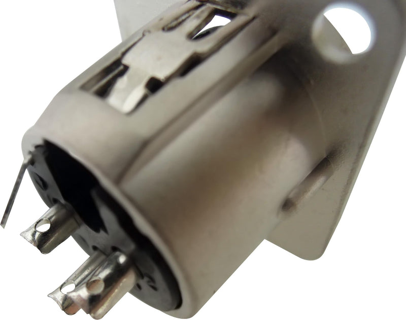 RIVIERA XLR Panel Mount Chassis 3pin Female with Fine Chrome-Plated Metal Housing and Silver-Coated Contacts (25 Pack Silver Female) 25 Pack Female Silver