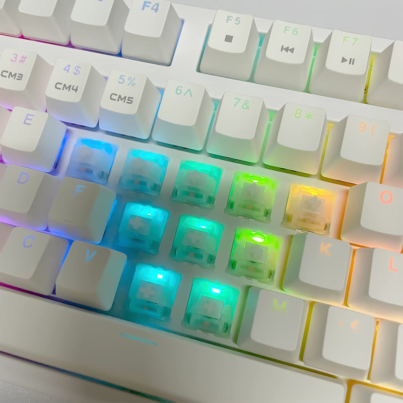 Gateron Switches Milky White Mechanical Keyboard Yellow 5pins for All MX Mechanical Keyboard(108 Pcs, White) 105pcs