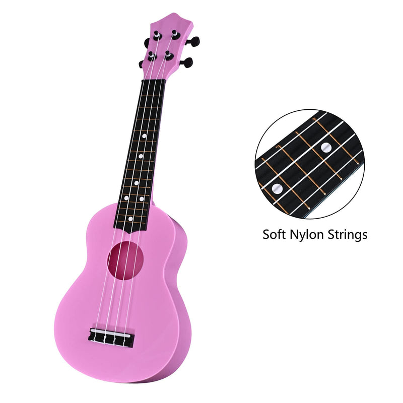 [AUSTRALIA] - Kids Ukulele 21 Inch Soprano Ukelele,Musical Instrument, Ukuleles for kid Beginners with Bag (Pink) Pink 